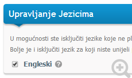 Uključivanje pojedinog jezika