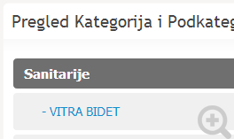 Uređivanje kategorija i podkategorija